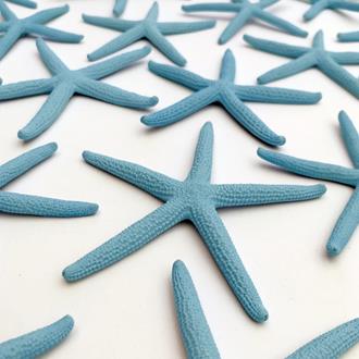 Starfish finger coloured soft blue (Pack of 25)