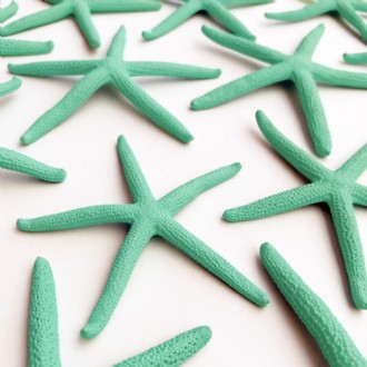 Starfish finger coloured mint green (Pack of 25)