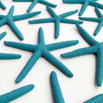 Starfish finger coloured turquoise (Pack of 25)