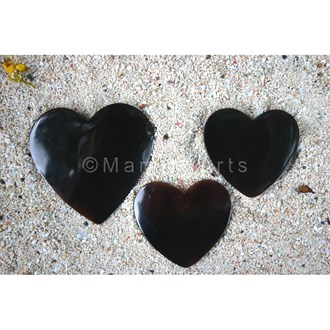 Pen shell black polished heart