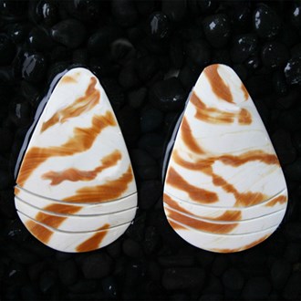 Nautilus Brown stripe ovoid pair