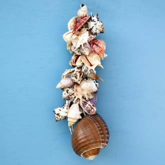 Garland abaca and assorted mixed shell 60cm
